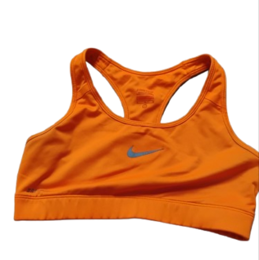 Nike Women's Orange Sports Bra Sz Medium